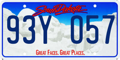 SD license plate 93YO57