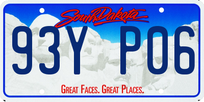 SD license plate 93YP06