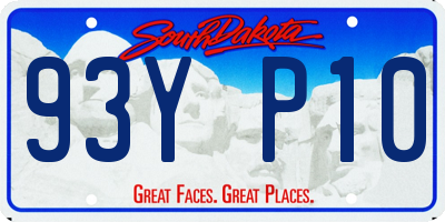 SD license plate 93YP10