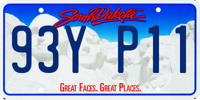 SD license plate 93YP11