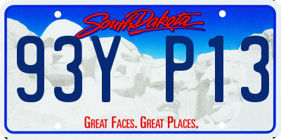 SD license plate 93YP13