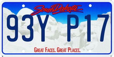 SD license plate 93YP17