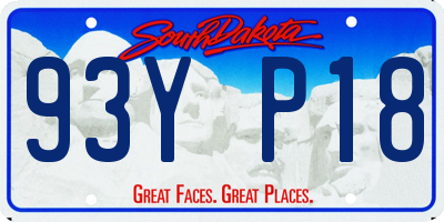 SD license plate 93YP18