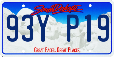 SD license plate 93YP19