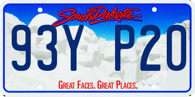 SD license plate 93YP20