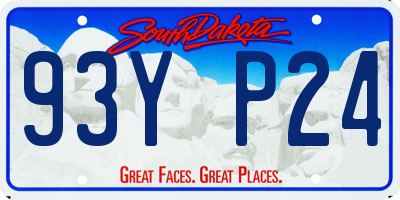 SD license plate 93YP24
