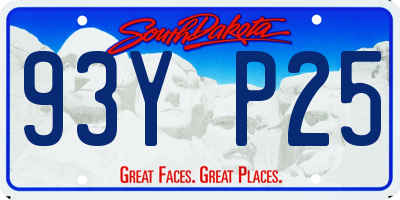 SD license plate 93YP25