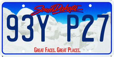 SD license plate 93YP27