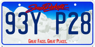 SD license plate 93YP28