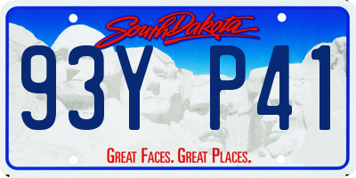 SD license plate 93YP41