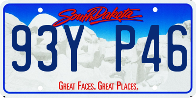 SD license plate 93YP46