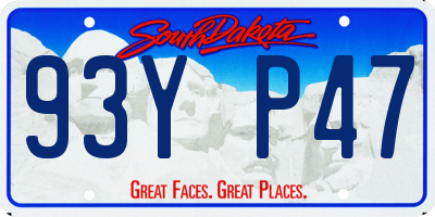 SD license plate 93YP47