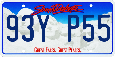 SD license plate 93YP55