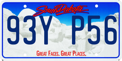 SD license plate 93YP56
