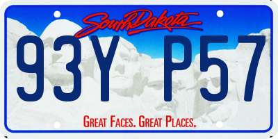 SD license plate 93YP57