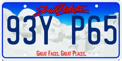 SD license plate 93YP65