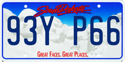 SD license plate 93YP66