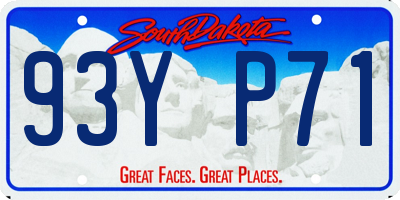 SD license plate 93YP71