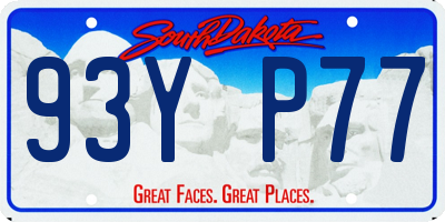 SD license plate 93YP77