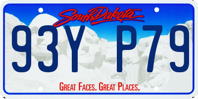 SD license plate 93YP79