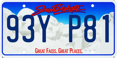 SD license plate 93YP81