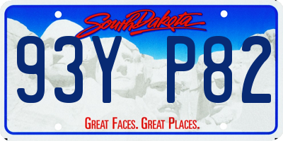 SD license plate 93YP82