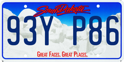 SD license plate 93YP86