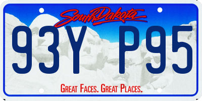 SD license plate 93YP95