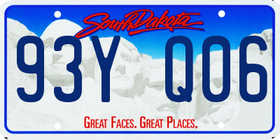 SD license plate 93YQ06