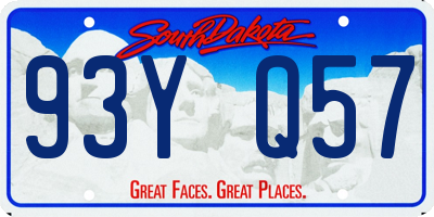 SD license plate 93YQ57