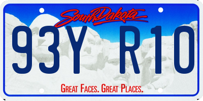 SD license plate 93YR10