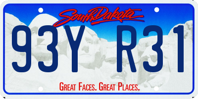SD license plate 93YR31