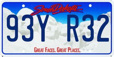SD license plate 93YR32