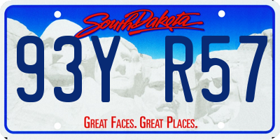 SD license plate 93YR57