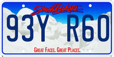SD license plate 93YR60