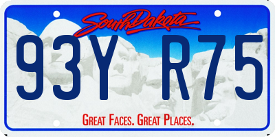 SD license plate 93YR75