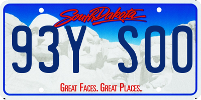 SD license plate 93YS00