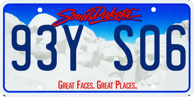 SD license plate 93YS06