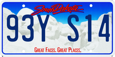 SD license plate 93YS14