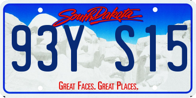 SD license plate 93YS15