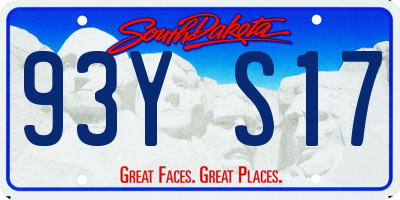 SD license plate 93YS17