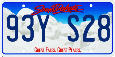SD license plate 93YS28