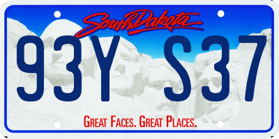 SD license plate 93YS37