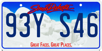 SD license plate 93YS46