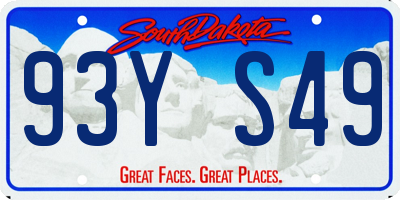 SD license plate 93YS49