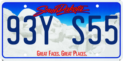SD license plate 93YS55