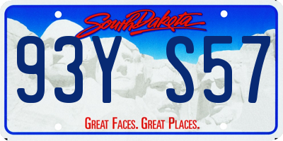 SD license plate 93YS57
