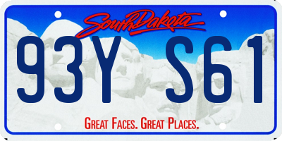 SD license plate 93YS61