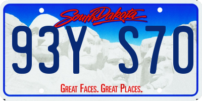 SD license plate 93YS70