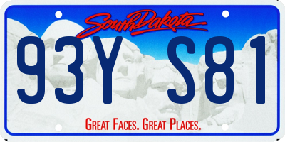 SD license plate 93YS81